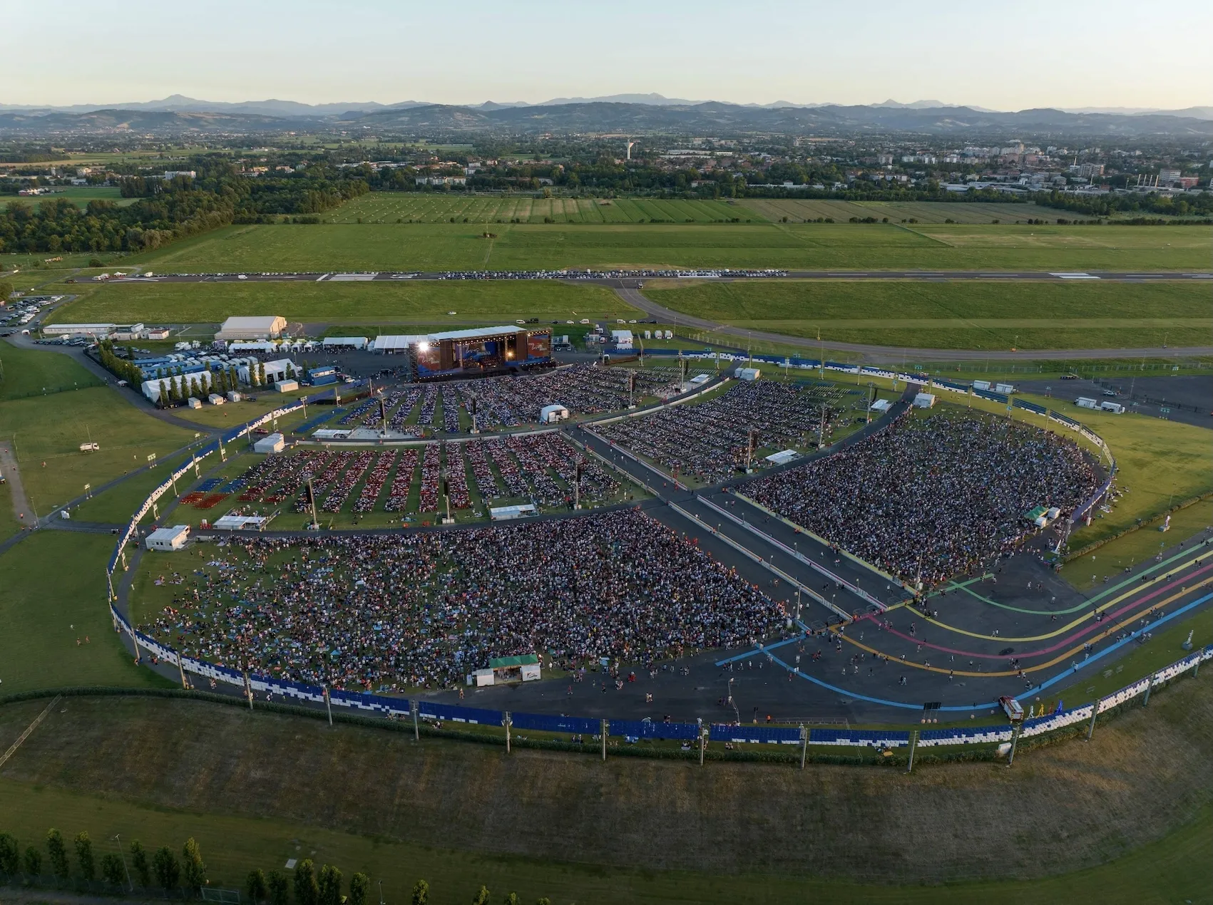 Veduta aerea dei settori della RCF Arena