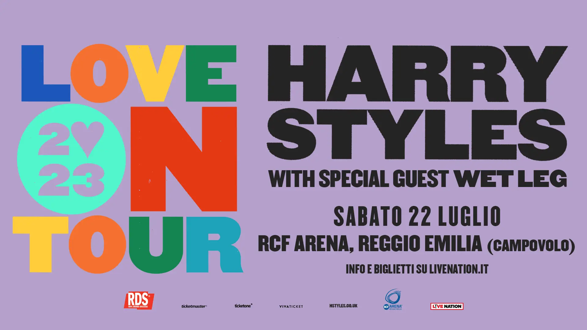 Harry Styles torna in Italia: 22 luglio 2023, RCF ARENA
